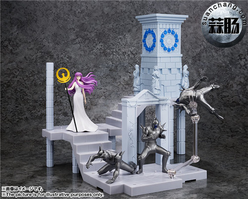 BANDAI D.D.PANORAMATION SERIES 《圣斗士星矢》 黃金12宫扩张套装 圣域之火钟楼 女神雅典娜与士兵