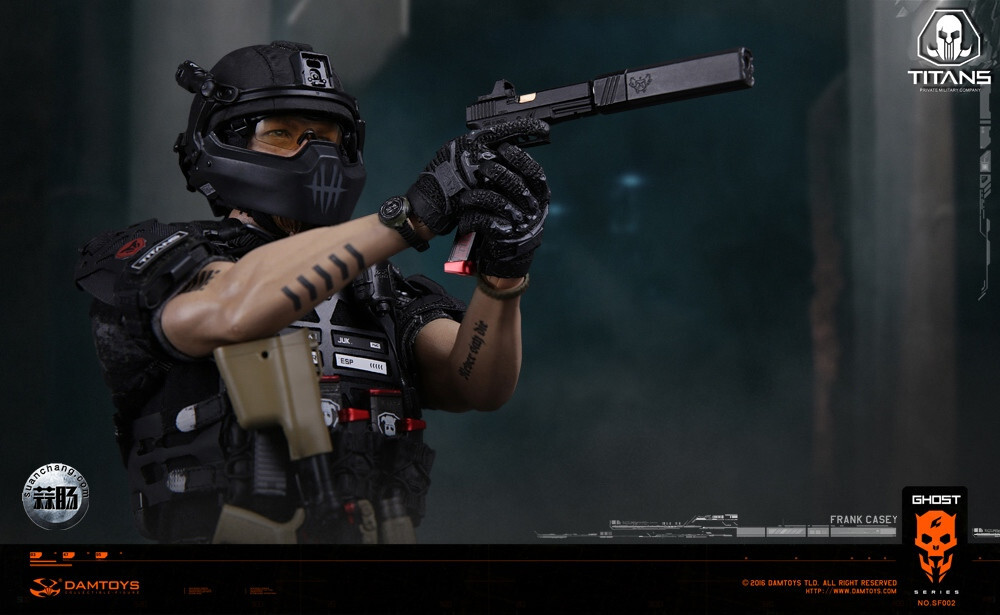 DAMTOYS 新品：1/6 幽灵系列-泰坦 军事承包商-弗兰克.凯西