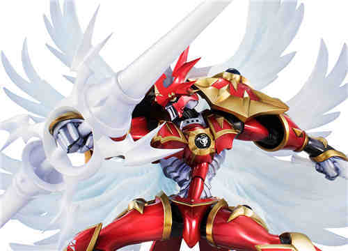 MegaHouse再版GEM《数码宝贝》红莲骑士兽：真红莲形态可动人偶