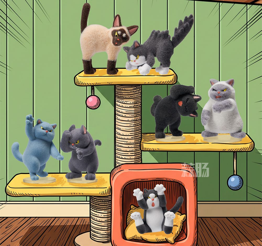 52Toys推出“猫猫干架行为大赏”盲盒